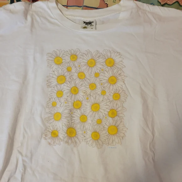 Tennessee River Gold Daisy T-Shirt ~Retro ~Y2K ~ GUC ~ Wmn XL ~ USA 100% Cotton - Picture 7 of 16